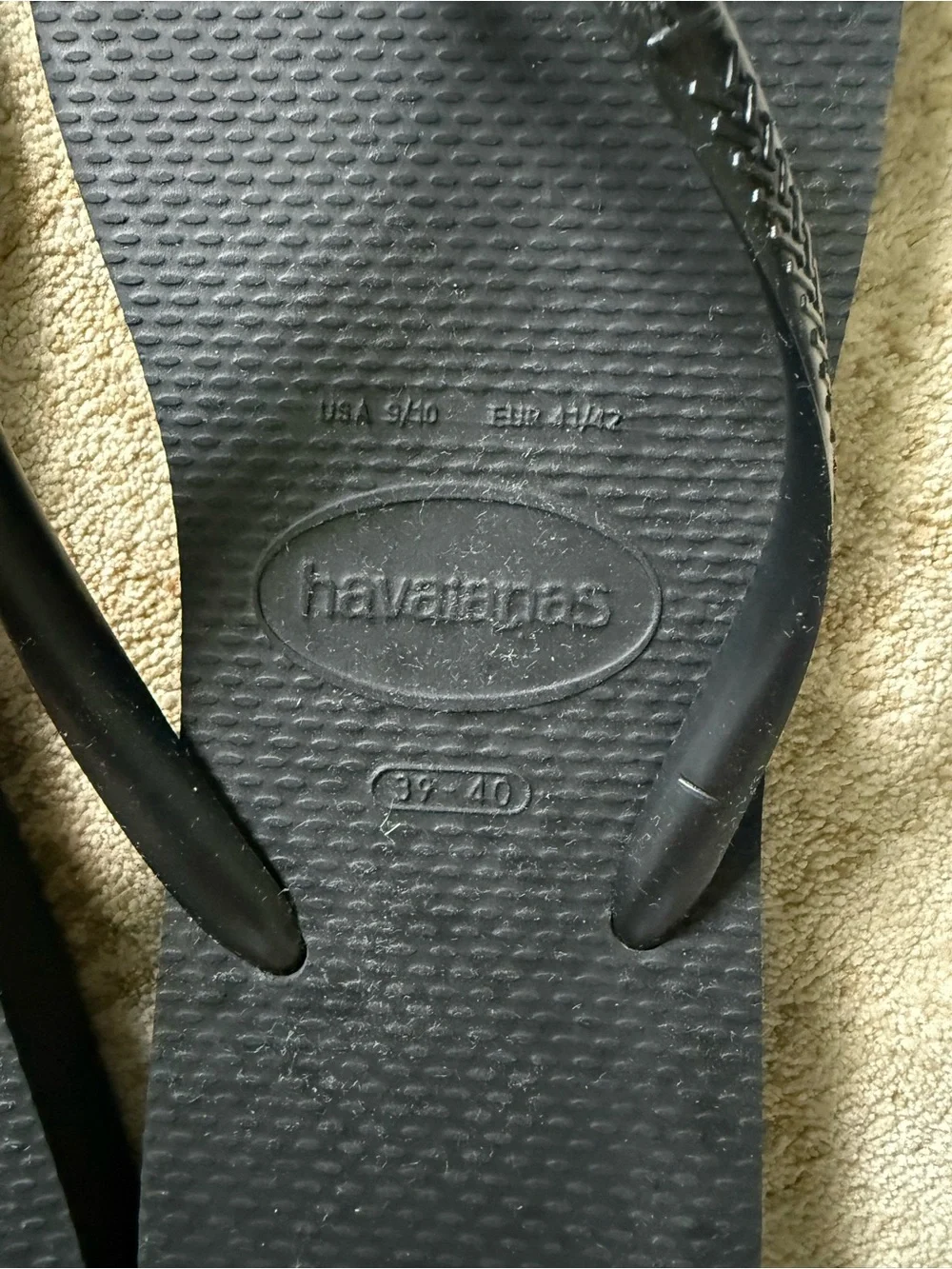 Havaianas Women's Slim Square Toe Flip Flops - Black - 39/40